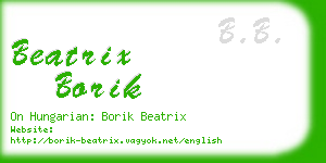 beatrix borik business card